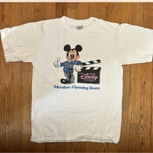 The Disney Store Team Opening White Short Sleeve Tee Mickey Mouse